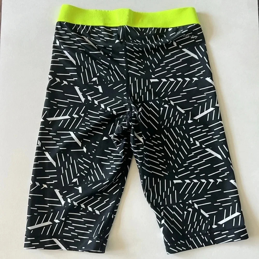 Nike Women’s Pro 11 Bash Training Shorts White/Black/Volt Size Medium - Picture 4 of 11